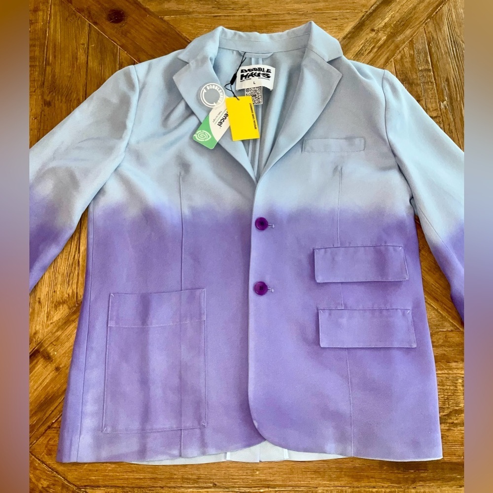 Bobblehaus UO Exclusive Ombré Tencel Twill Blazer - nwt - size large - unique - Picture 2 of 16